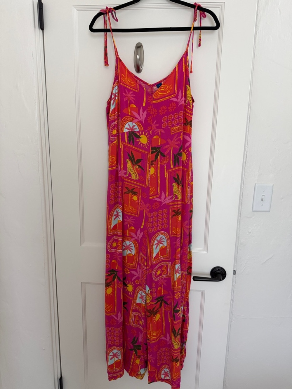 Old Navy Pink and Orange Printed Jumpsuit